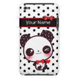 Panda personalizada de Kawaii em bolinhas pretas Capa iPod Case-Mate