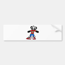Panda Pillow happy Bumperstickers