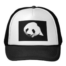 Panda preta & branca bonés