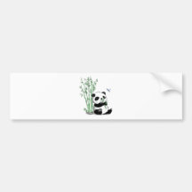 Panda que come o bambu adesivo