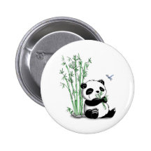 Panda que come o bambu pins