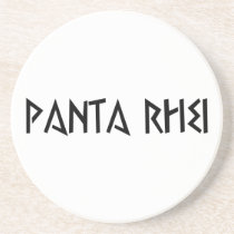 panta rhei todo flui porta-copos