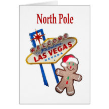 Pão-de-espécie M do cartão de Natal de Las Vegas d