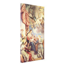 Paolo Veronese - casamento Mystical Impressão De Canvas Esticada