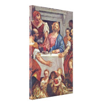 Paolo Veronese - cristo em Emmaus Impressão De Canvas Envolvidas