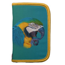 Papagaio do Macaw, fólio customizável do rickshaw Organizadores