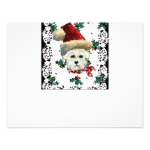 Papai noel de Westie Convite Personalizados