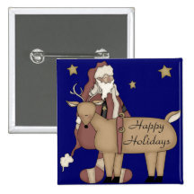Papai noel e rena pins