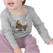 Papai noel e rena t-shirt