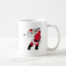 Papai noel que Golfing presentes de época natalíci Canecas
