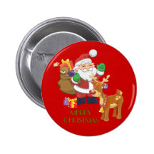 Papai noel & rena pins