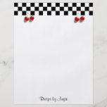 Papel da receita das cerejas do tabuleiro de damas panfleto personalizado