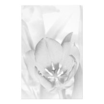 Papel de carta da tulipa preto e branco papel personalizados