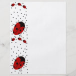 Papel de carta do ponto do joaninha panfletos