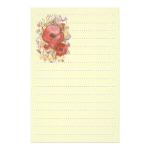 papel de carta floral papeis personalizados