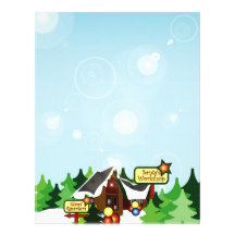 Papel de letra do Natal - design do Pólo Norte Papel De Carta Personalizados