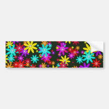 Papel de parede feliz da flor adesivos