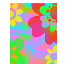 Papel do álbum de recortes de flower power modelos de papel de carta