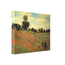 Papoilas selvagens, perto de Argenteuil Impressão De Canvas Esticada