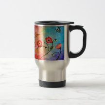 Papoilas vibrantes caneca