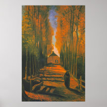 Pappelallee im Herbst (Van Gogh) Posteres