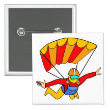 Pára-quedas vermelho de Skydive Yello Boton