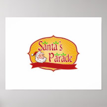Parada do Natal de Papai Noel retro Posteres