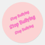 Pare a etiqueta de Bulling Adesivo Redondo