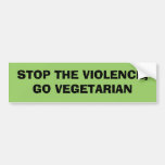 PARE A VIOLÊNCIA, VÁ VEGETARIANO ADESIVOS