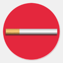 pare o tabaco adesivo em formato redondo