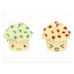 Pares do doce e do muffin da galdéria cartoes postais