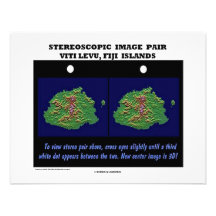 Pares Viti Levu da imagem estereoscopicamente, ilh Convites Personalizados
