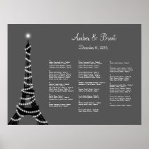 Paris na carta do assento da noite posteres