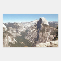 Parque nacional de Yosemite, meia montanha da abób Adesivos Retangular