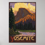 Parque nacional de Yosemite - meio poster de viage