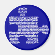 Parte azul do quebra-cabeça do autismo ima