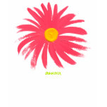 Parte superior da arte: Margarida cor-de-rosa clás t - shirts