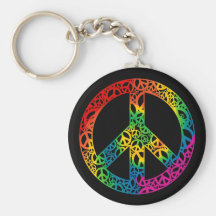 Partes do arco-íris de paz chaveiro