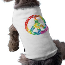 Partes do arco-íris de paz roupa para caes