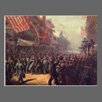 Partida para a guerra cartões postais