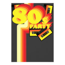 partido 80s convites personalizados
