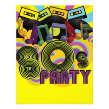 partido 80s convites personalizados