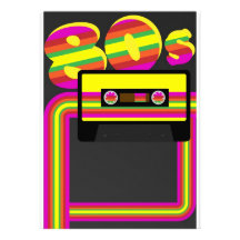 partido 80s retro convites personalizado