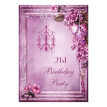 Partido de aniversário de 21 anos do candelabro, d convite personalizado