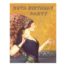 Partido de aniversário de 30 anos do Flapper do pa Convites Personalizados