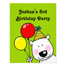 Partido de aniversário de 3 anos personalizado convite personalizados