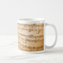 Partitura velha caneca