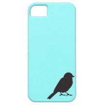 Pássaro azul chique da andorinha da silhueta do pa capas de iPhone 5 Case-Mate