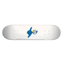 Pássaro azul Grande-Eyed dos desenhos animados Skate