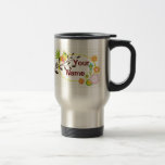 Pássaro retro e flores sua caneca conhecida